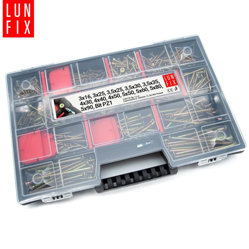 770 stück Sortiment Satz Universalschrauben inkl. bit PZ1