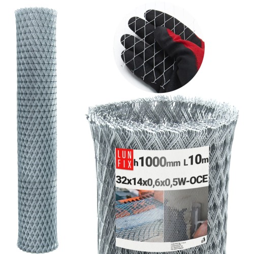 Unterputz-Metallgitter H1m L10m Streckmetall