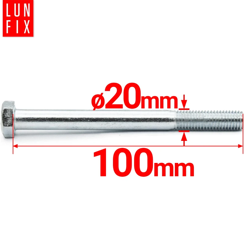 Sechskantschrauben M20x100 DIN 931 1 kg (ca.3 Stk.) Teilgewinde Klasse 5.8