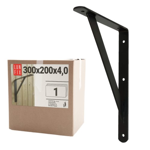 Schwerlast Konsole Wand Regal Winkel 80 kg Last 30x20cm Schwarz