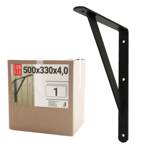 Schwerlast Konsole Wand Regal Winkel 80 kg Last 50x30cm Schwarz