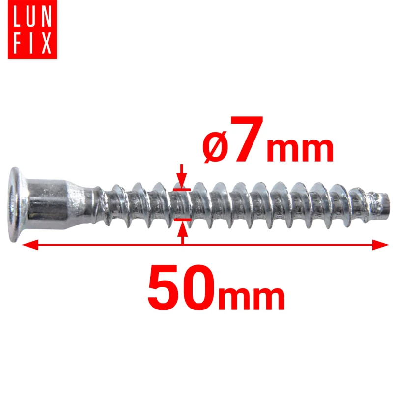 Confirmat Schrauben 7 x 50 mm 100 Stück