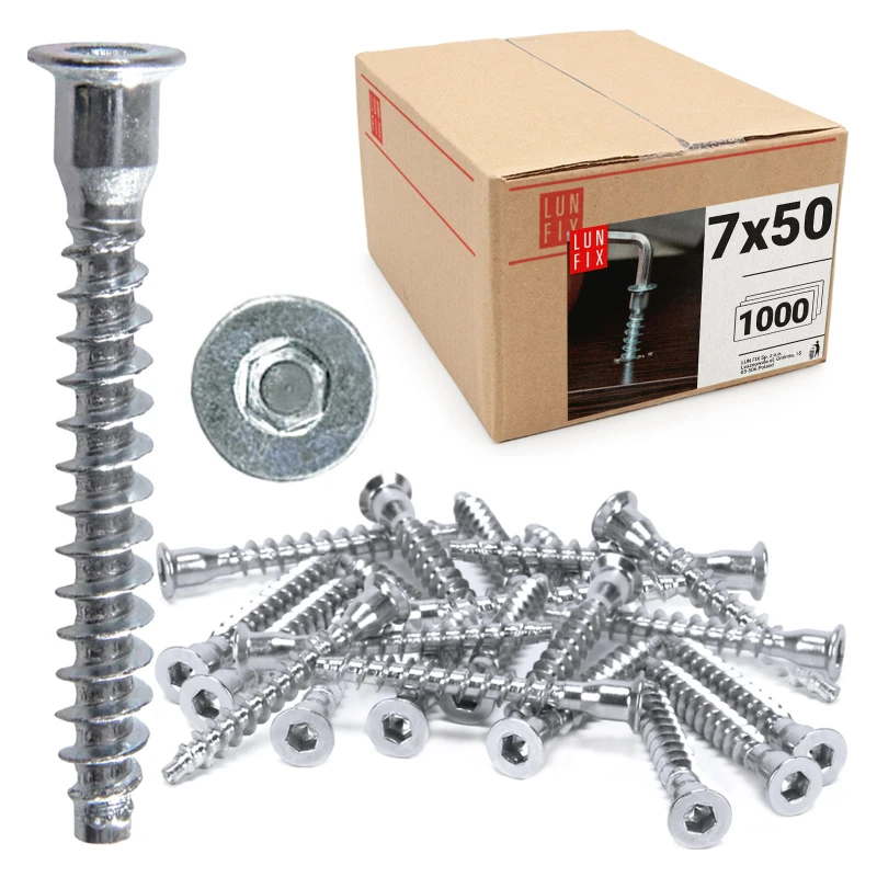 Confirmat Schrauben 7 x 50 mm 1000 Stück