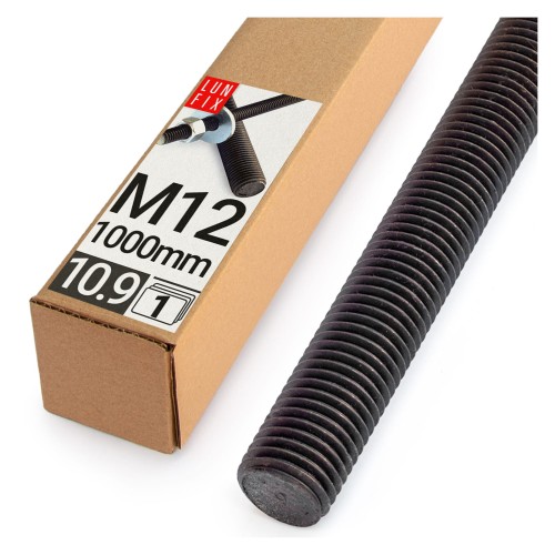 Gewindestange M12 x 1000 mm, 1 Stück | Festigkeitsklasse 10.9 DIN 975