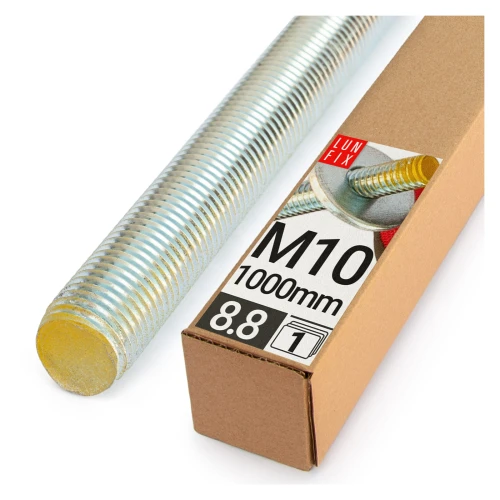 Gewindestange M10 x 1000 mm, 1 Stück | Festigkeitsklasse 8.8 DIN 975
