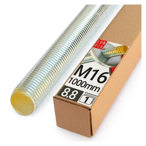 Gewindestange M16 x 1000 mm, 1 Stück | Festigkeitsklasse 8.8 DIN 975