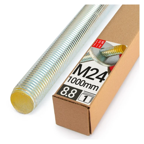 Gewindestange M24 x 1000 mm, 1 Stück | Festigkeitsklasse 8.8 DIN 975