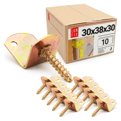 Flechtzaunhalter aus Stahl verzinkt 30x38x30 mm 10 Stück