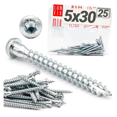 Winkelbeschlagschraube 5x30 mm TX20 25 St.