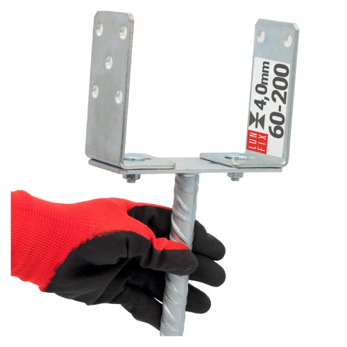 Pfostenträger zum Einbetonieren U-Form 200x60x4mm