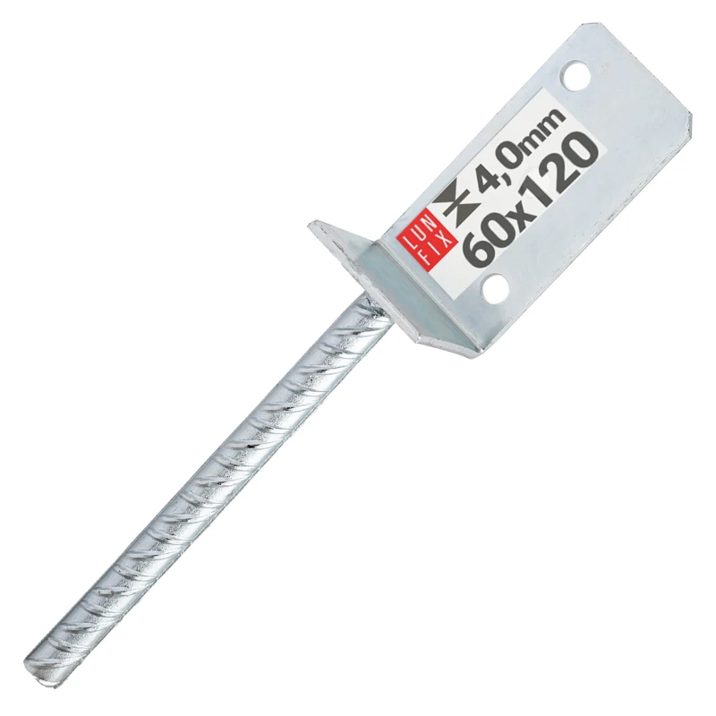 Pfostenbasis L-Form 60x60x120 mm 200 mm