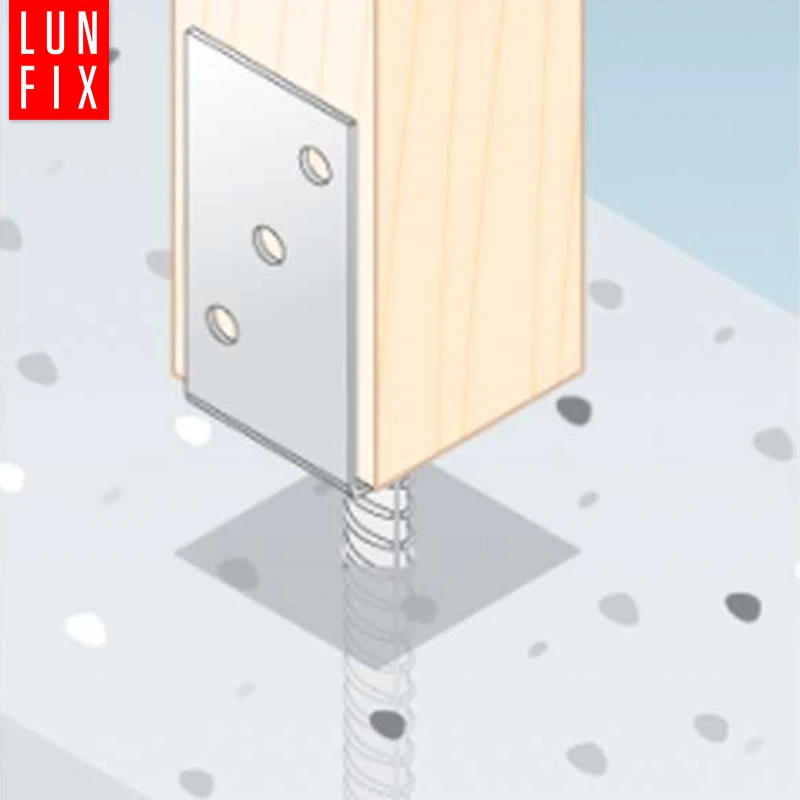 Pfostenbasis L-Form 60x60x120 mm 200 mm