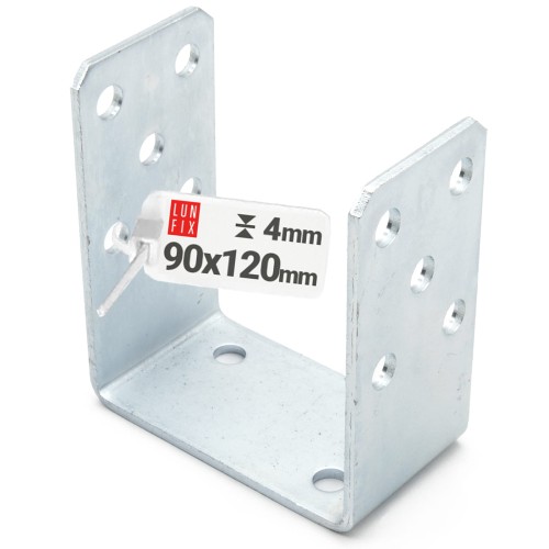 U-Pfostenträger Aufschraubbar 90x120x60x4 mm
