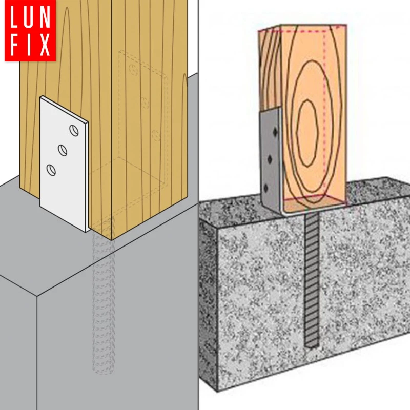 T-Pfostenträger zum Einbetonieren 90x60x110 mm 200 mm