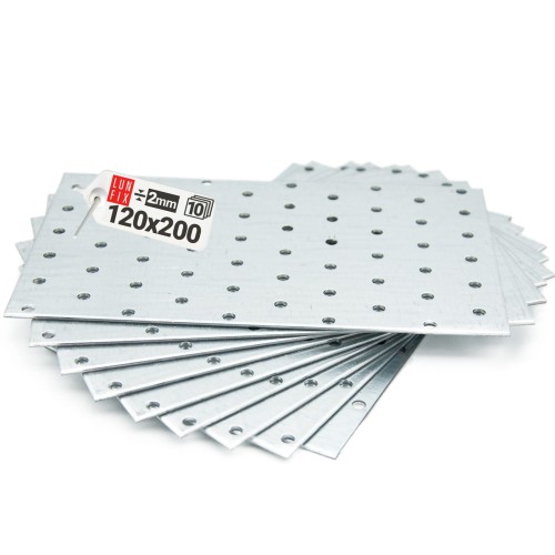 Flachverbinder 200x120x2mm Lochplatte 10 Stk
