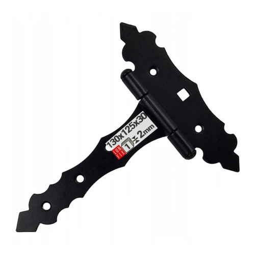 Scharnier Schwarz Gartentor 130x125x30x2 1stk.