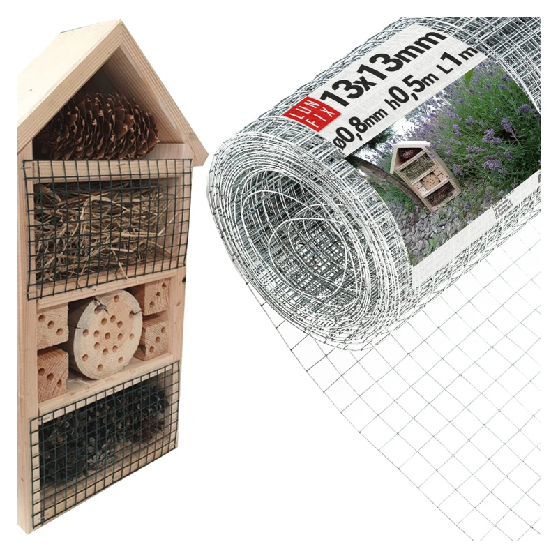 Drahtgitter für Insektenhotel Höhe 0,5 m Länge 1 lfm - für Bienen geschweißt verzinkt