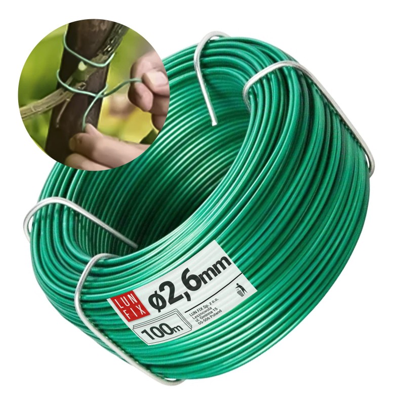 Drut ogrodniczy 2,6 mm zielony 100m