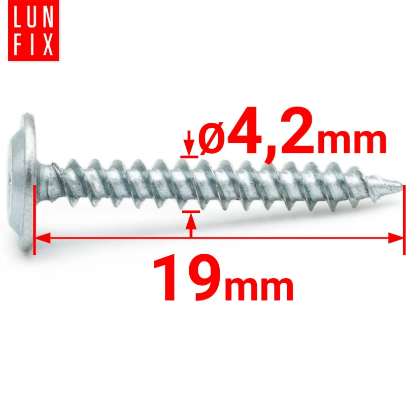 Selbstschneidende 4,2 x 19 mm 100 Stück