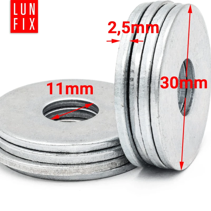Satz M10: 1 Stange + 2 Muttern + 2 Unterlegscheiben