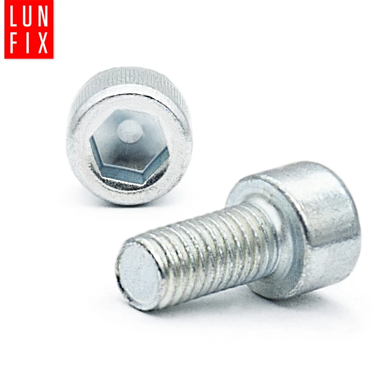 Zylinderkopfschrauben mit Innensechskant M6x10 mm Teilgewinde Festigkeitsklasse 8.8 50stk DIN 912