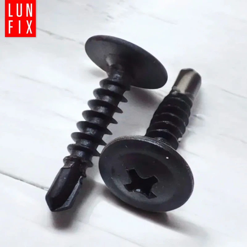 Bohrschrauben Schwarz 4,2 x 19 mm 100 Stk.