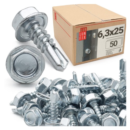 Bohrschrauben 6,3x25 50stk.