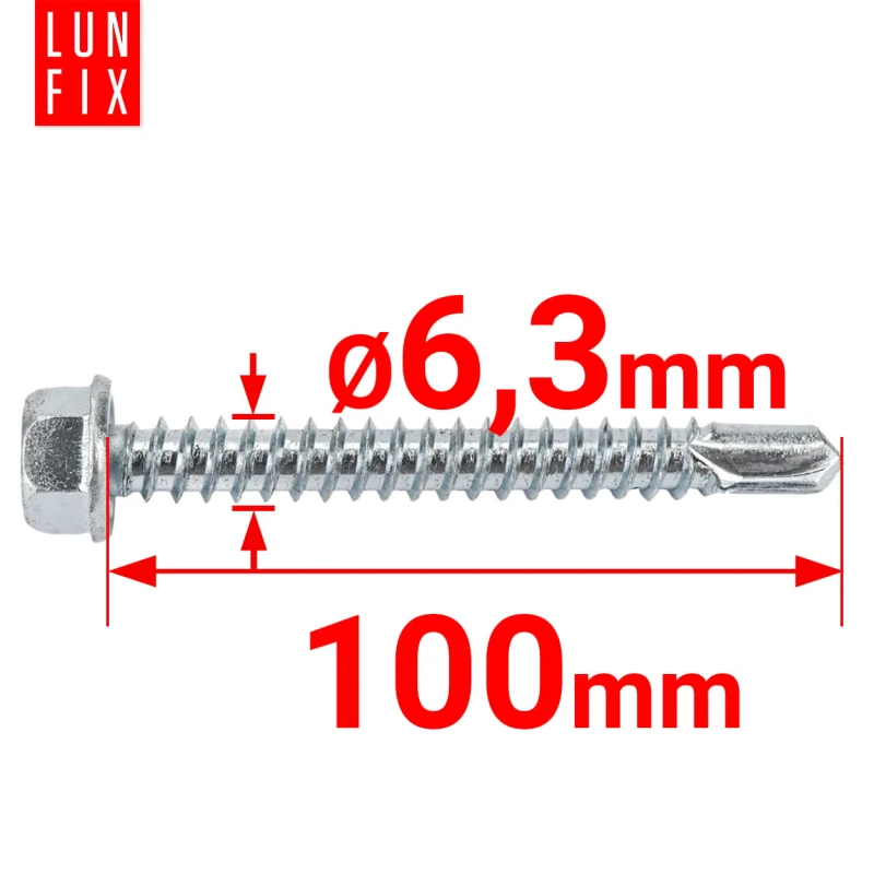 Bohrschrauben 6,3x100 20stk.