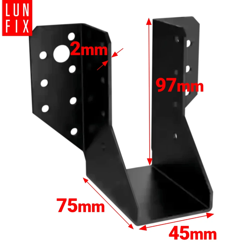 Balkenschuh Shwarz Typ A 40x100