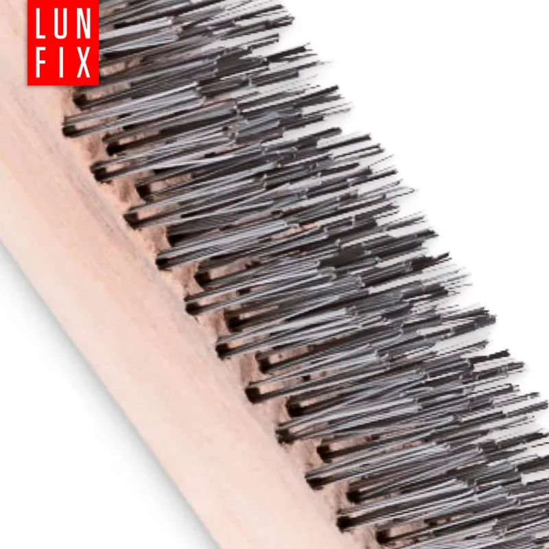 Hand-Drahtbürste mit Holzgriff 5 Reihen 27 cm