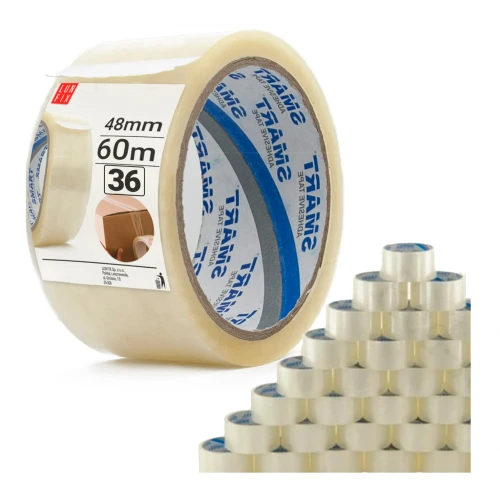 Transparentes Klebeband Smart 48 mm/60m AS02 (36 Stück) (1 Packung)