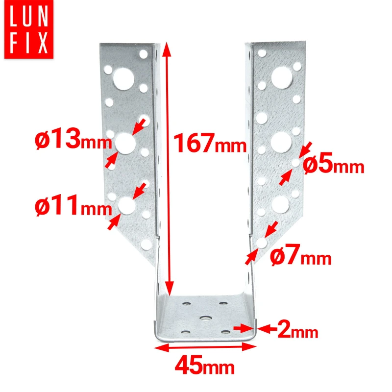 Balkenschuh Typ A 45x167 mm
