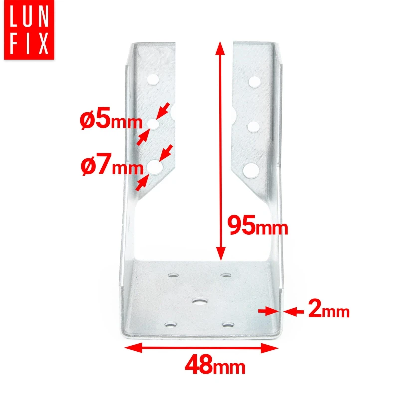 Balkenschuh Typ B 48x95 mm