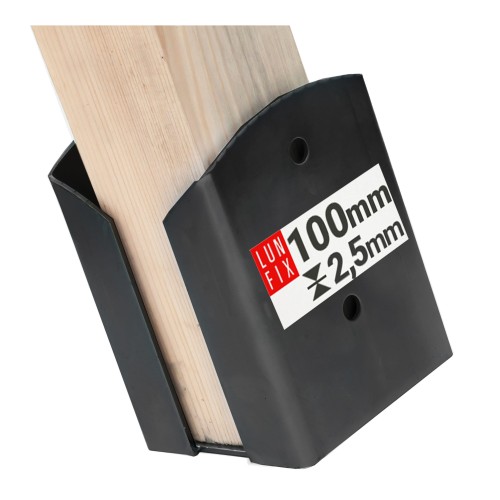 Pfostenträger Shwarz 101x150x2,5 mm