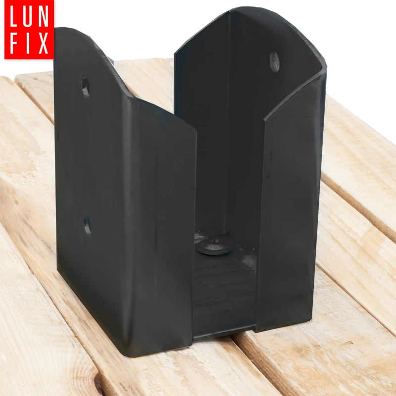 Pfostenträger Shwarz 101x150x2,5 mm