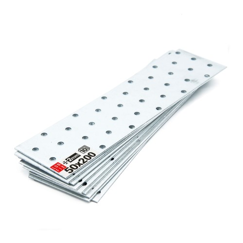 Flachverbinder 50x200x2mm Lochplatte 10 Stk