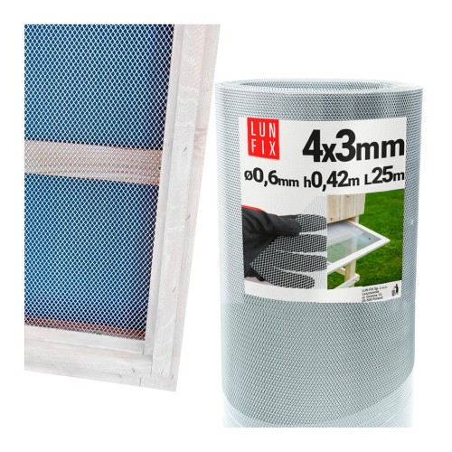 Netz für Bodenkisten Masche 4x3mm fi0.6mm h42cm 25mb