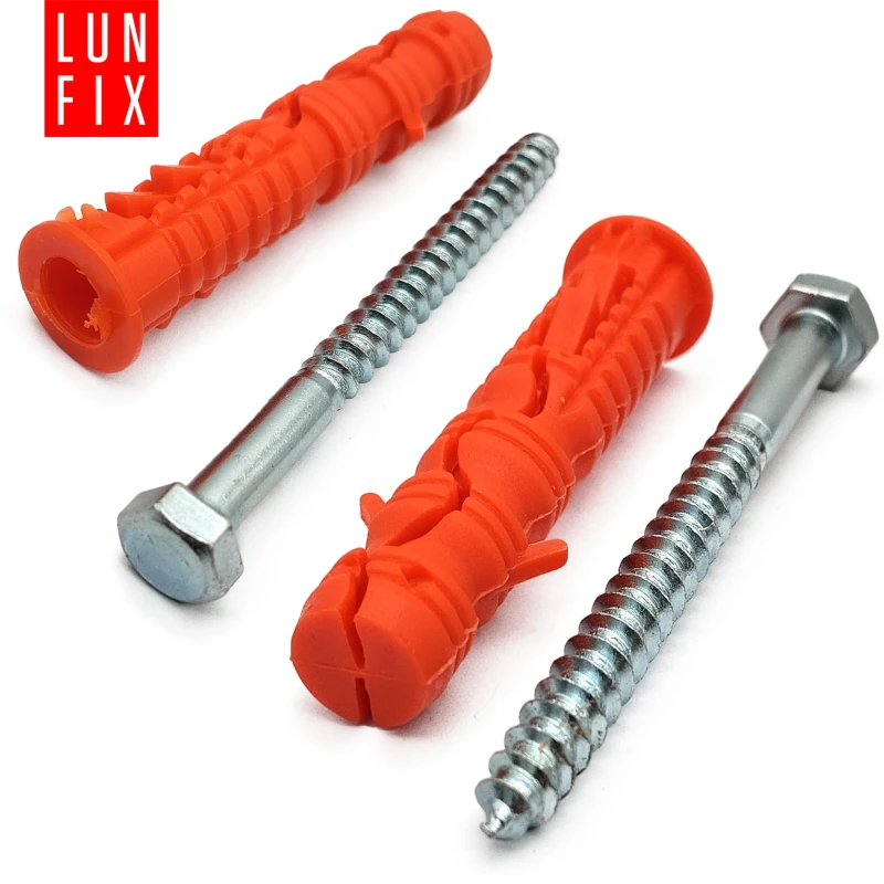 Kołki rozporowe 12x60 mm z wkrętem z łbem sześciokątnym 8x60 mm 50szt.