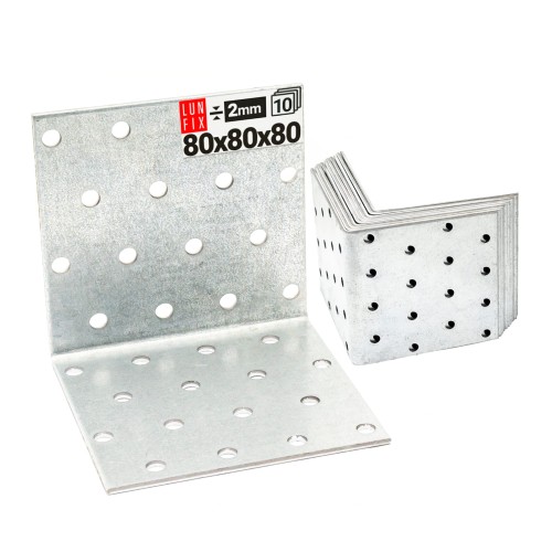 Winkelverbinder 80x80x80x2 10 Stück