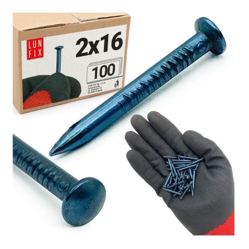 Stahlnägel 2x16 mm gebläut 100stk.