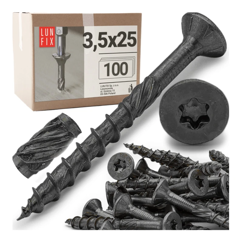 Shwarz spanplattenschrauben 3,5x25 100stk.