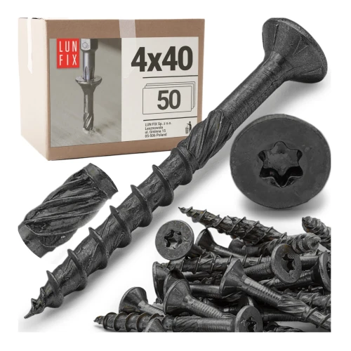 Shwarz spanplattenschrauben 4x40 50stk.