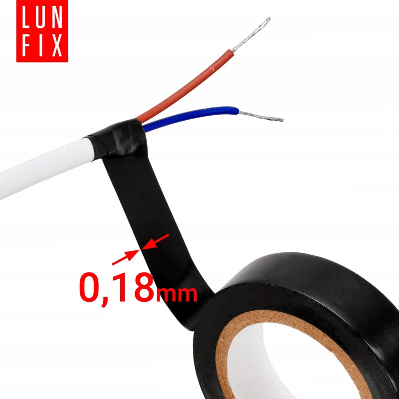 Taśma izolacyjna PVC czarna 19mm 20m 10szt.