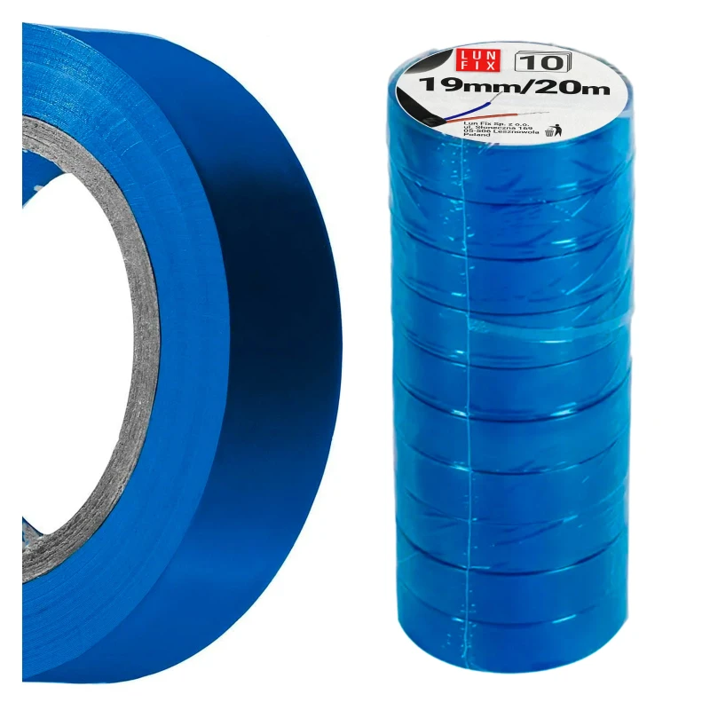 10x Isolierband Isoband Elektriker 20m x 19mm Blau