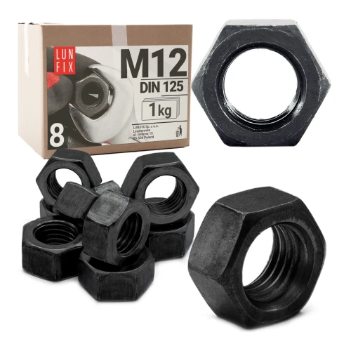 Sechskantmutter M12 Shwarz verzinkt DIN934 1kg