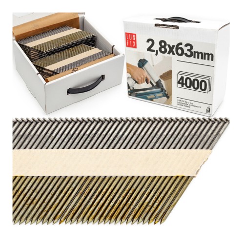 34° Grad Ringschaftnägel 2,8 x 65 mm Packung 4000 Stück