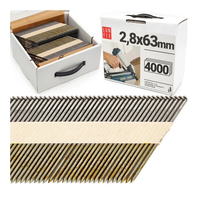 34° Grad Ringschaftnägel 2,8 x 65 mm Packung 4000 Stück