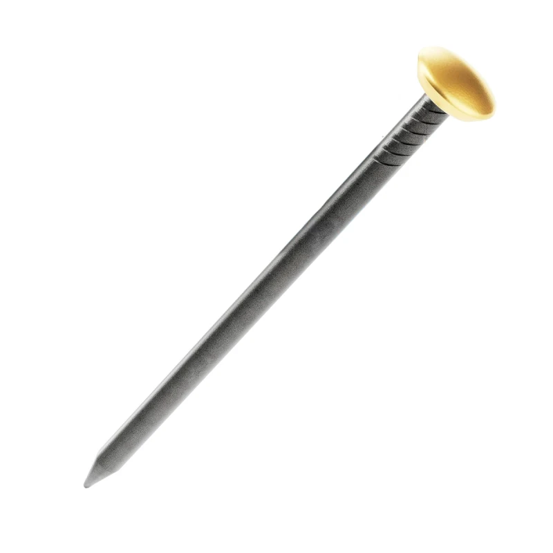 Bildernägel schwarz mit goldfarbenem Dekokopf  2x25 Betonnägel 30 Stück