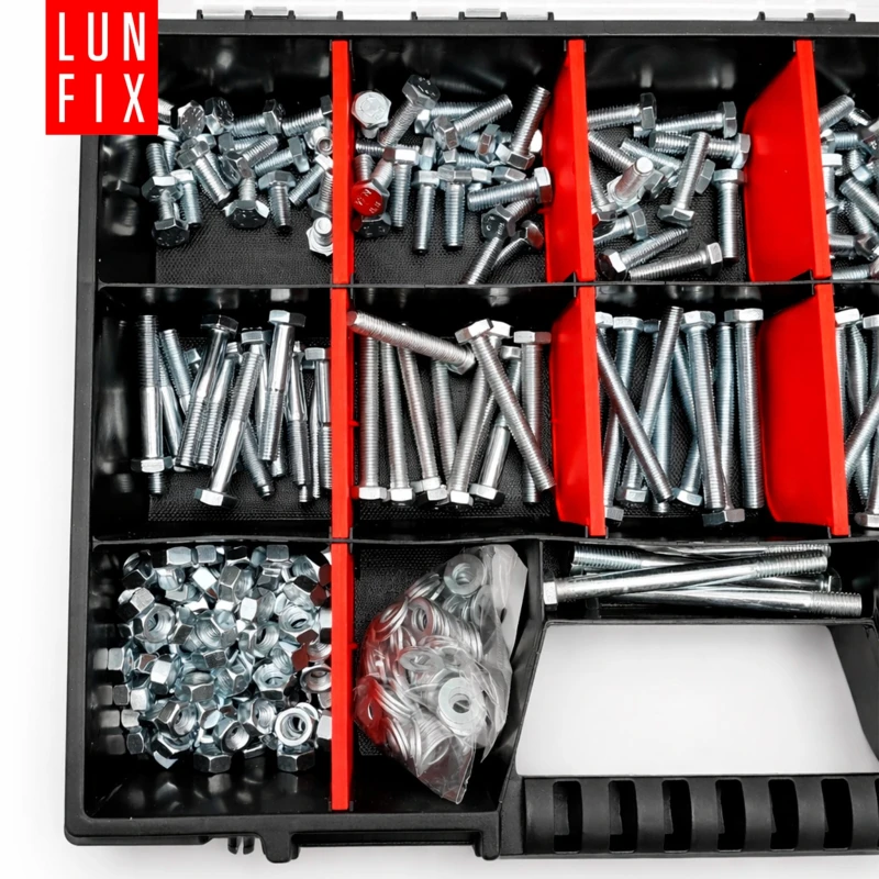 Schrauben Muttern und Unterlegscheiben Sortiment M8 420 Teile 1 Packung