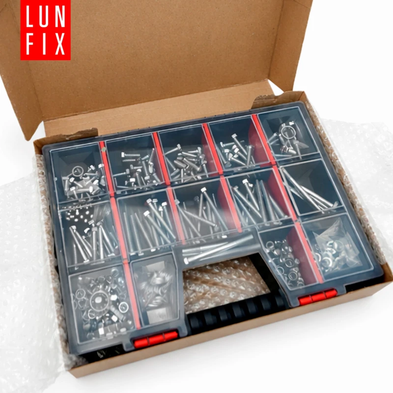Schrauben Muttern und Unterlegscheiben Sortiment M8 420 Teile 1 Packung